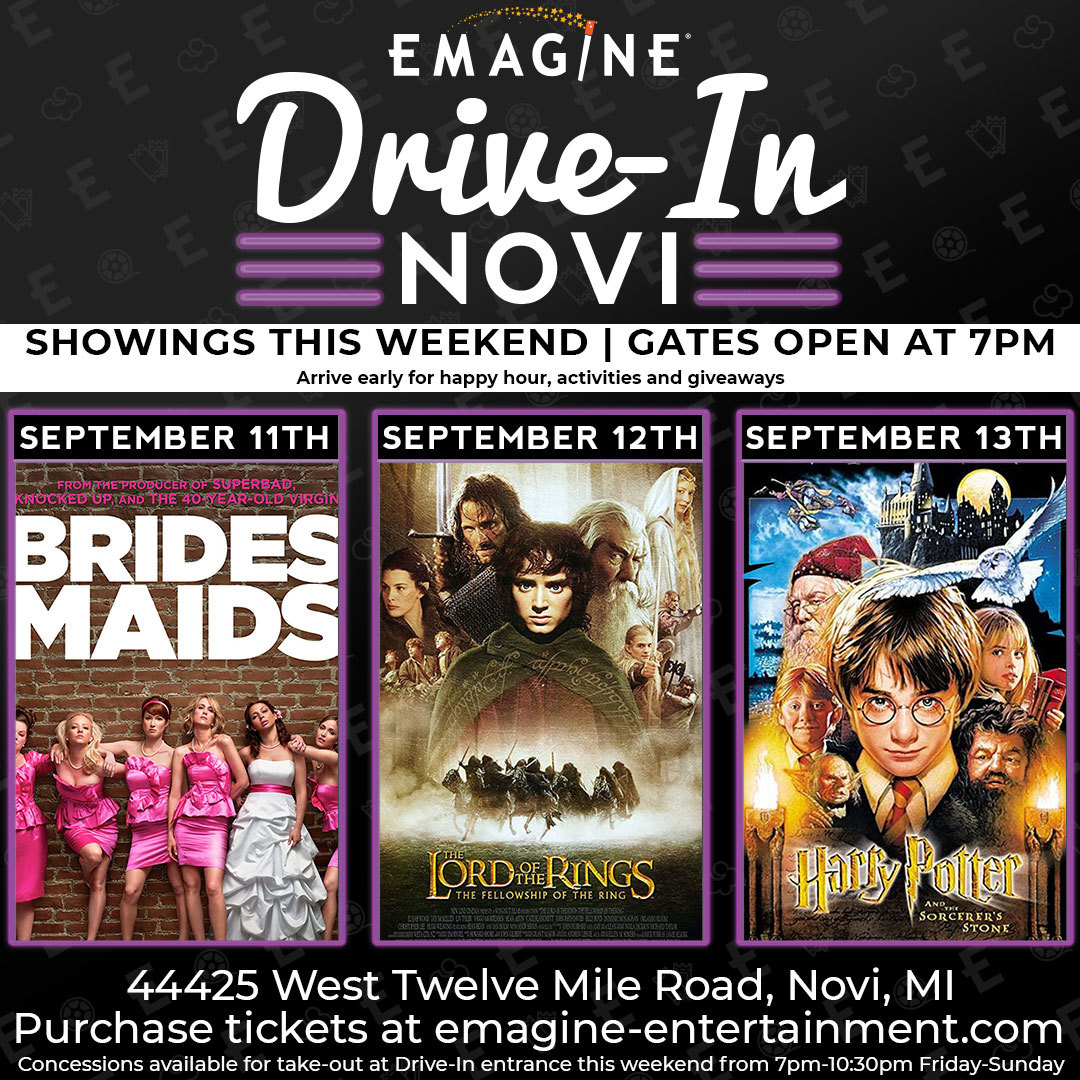 Emagine Drive In Movies 9/11 - 9/13 | Twelve Mile Crossing ...